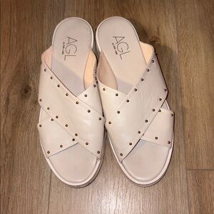 AGL leather slides. sise slide, women’s aize 41.